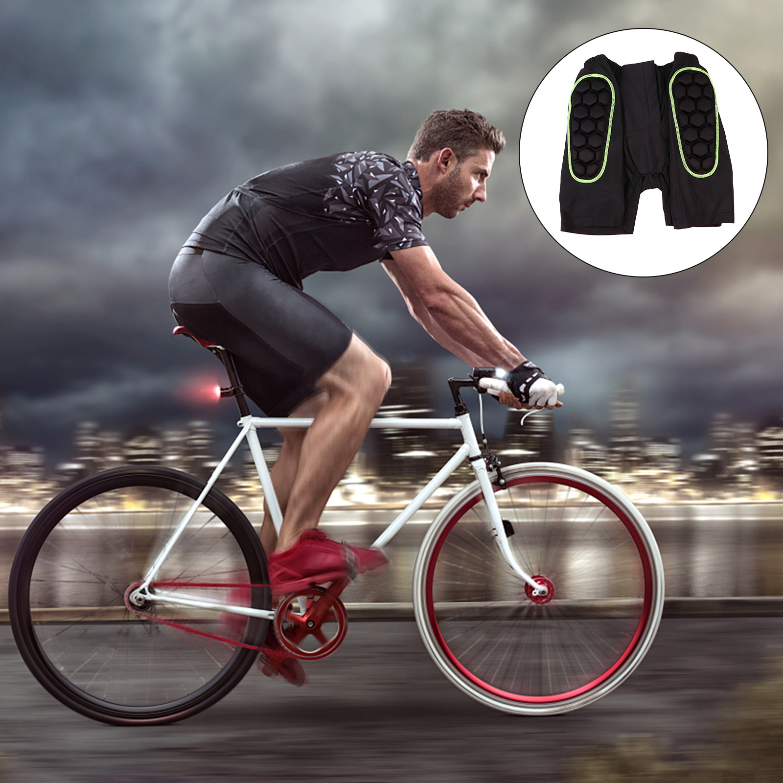 Mountain Biking Downhill - Mens Padded Cycling Shorts Breathable EVA