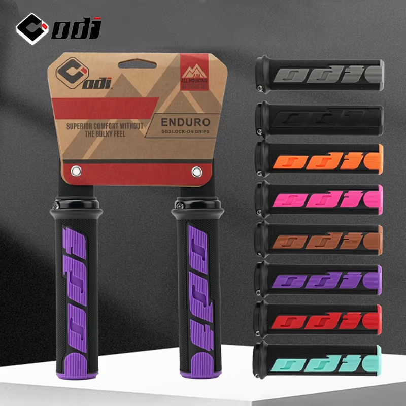 Mountain Biking Jumps - ODI RG98 Rubber Lock-on Handlebar Grips