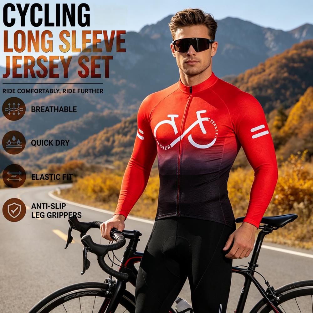 Mountain Biking Long Sleeve Shirt - Cycling Suit Spring Autumn Mountain Bike