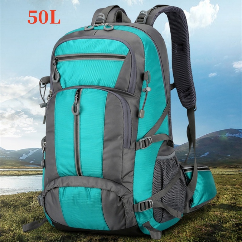 Men'S Mountain Biking Shoes - 50L Camping Backpack Large Capacity Travel