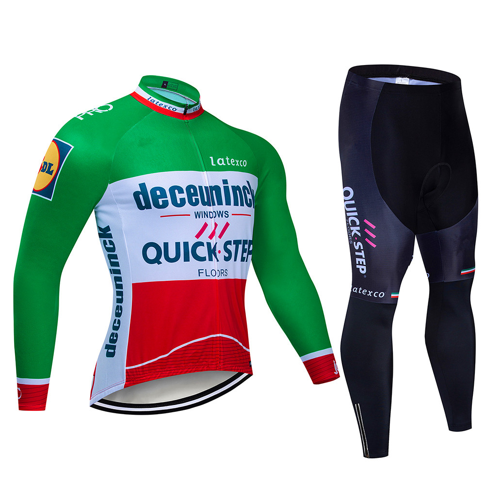 Quick step Cycling Jersey Set  - Mountain Biking Long Sleeve Shirt 评论和价格