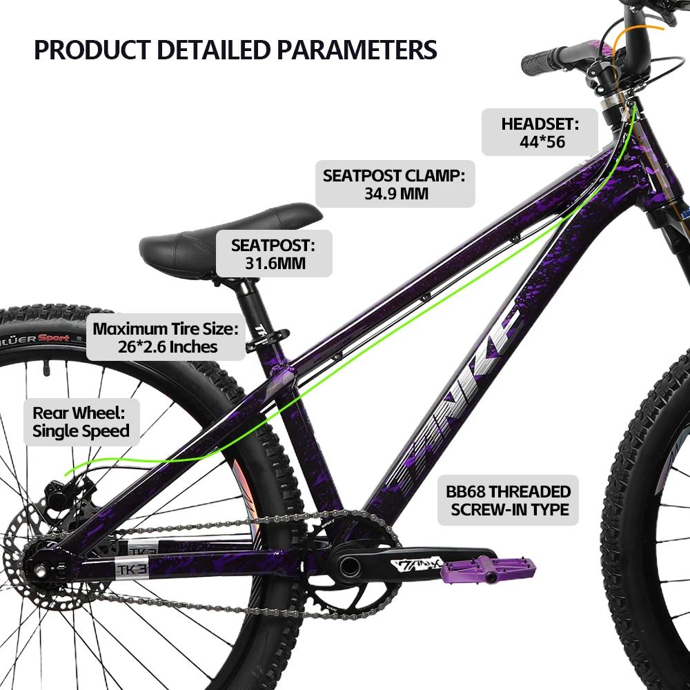 26inch Dirt Jump Frame Ultrali - Mountain Biking Jumps 评论和价格