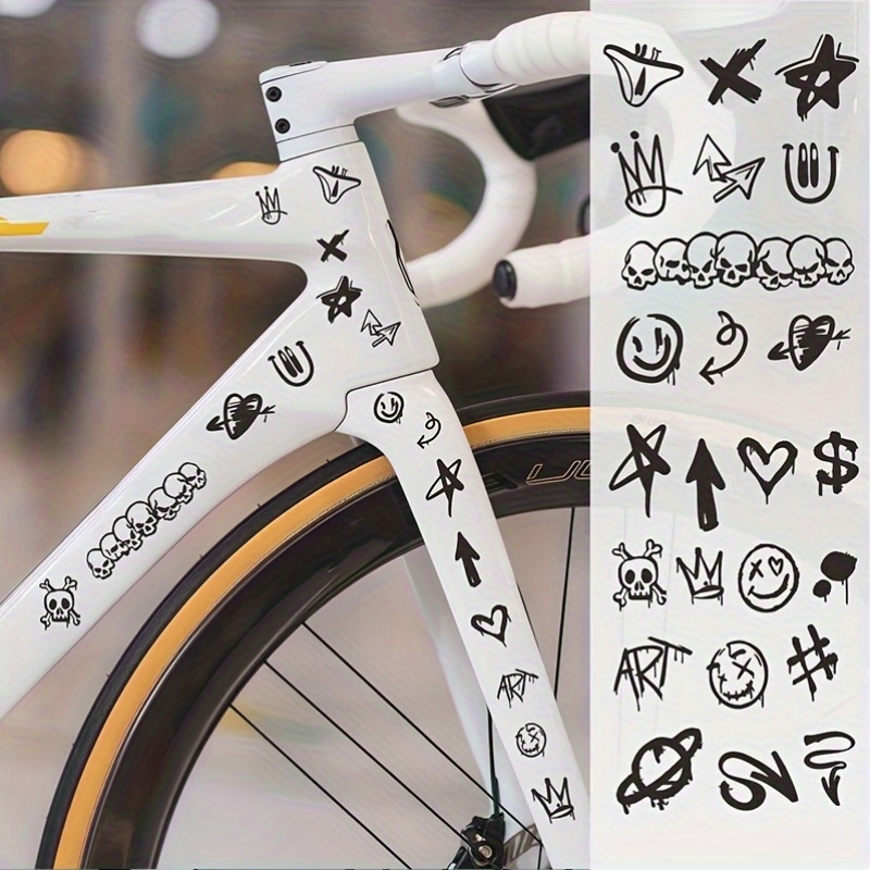 1SET Graffiti Skull Bicycle St - Mountain Biking Quotes 评论和价格