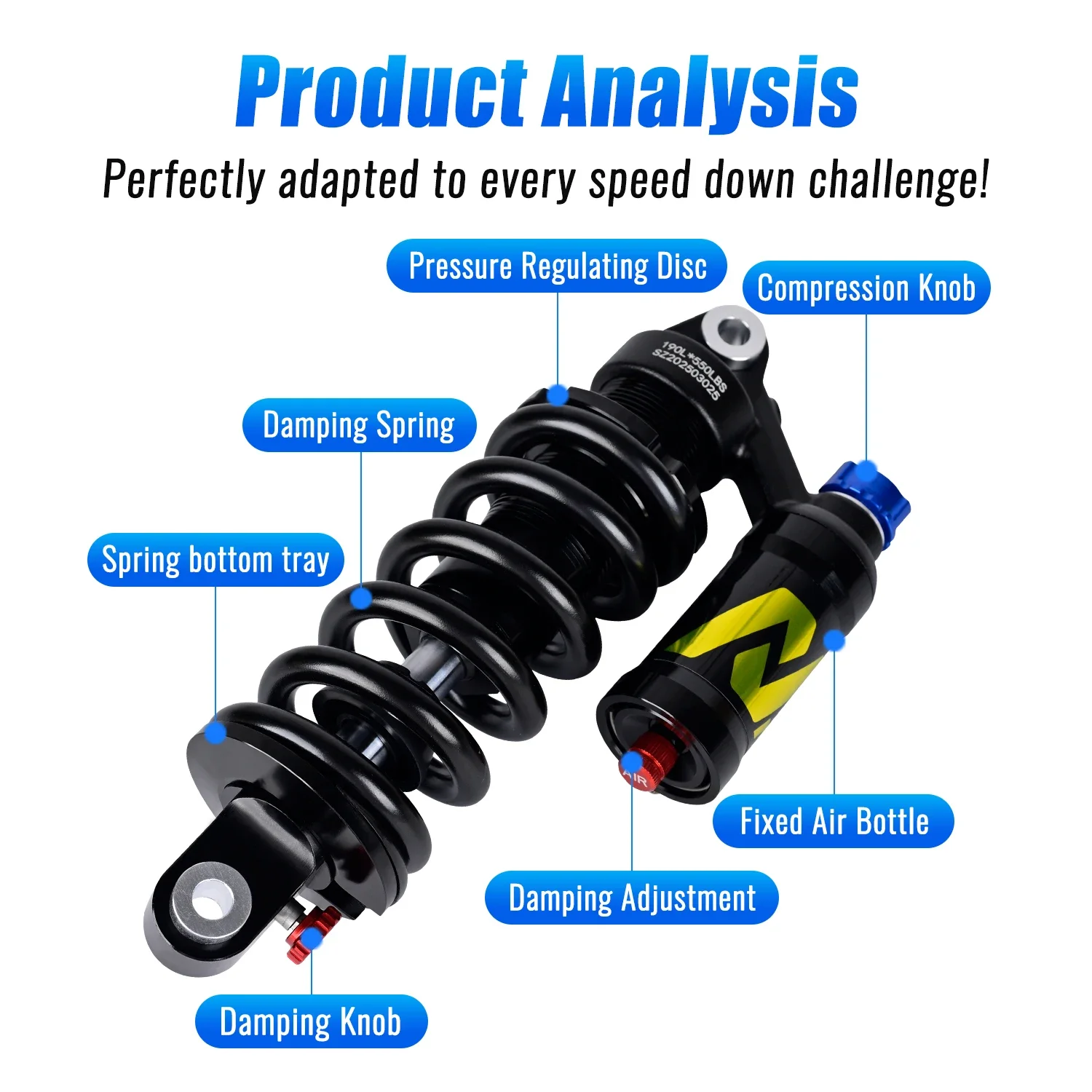 NANLIO MTB Rear Coil Shock 190 - Mountain Biking Downhill 评论和价格