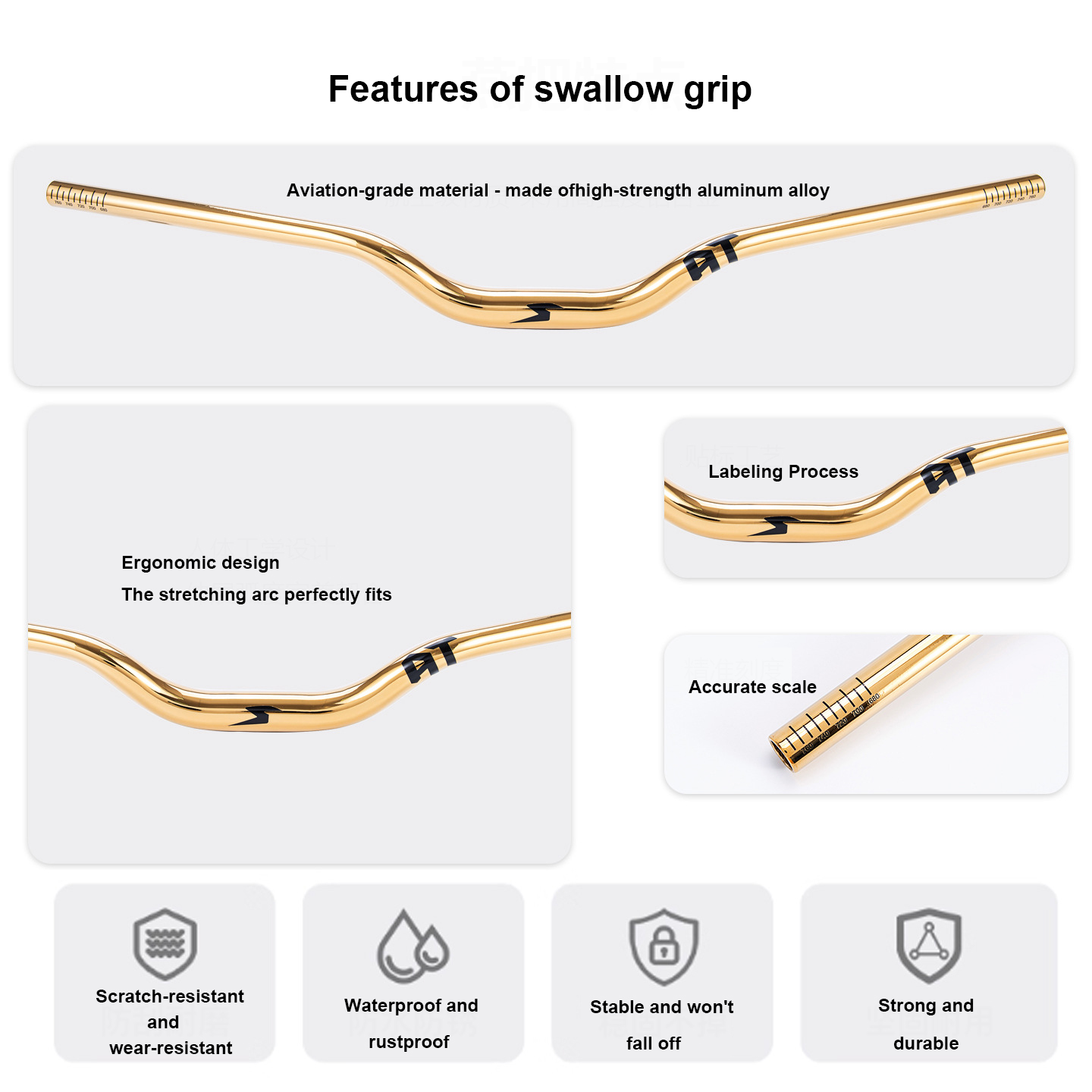 Aluminum Alloy Bicycle Handleb - Mountain Biking Jumps 评论和价格