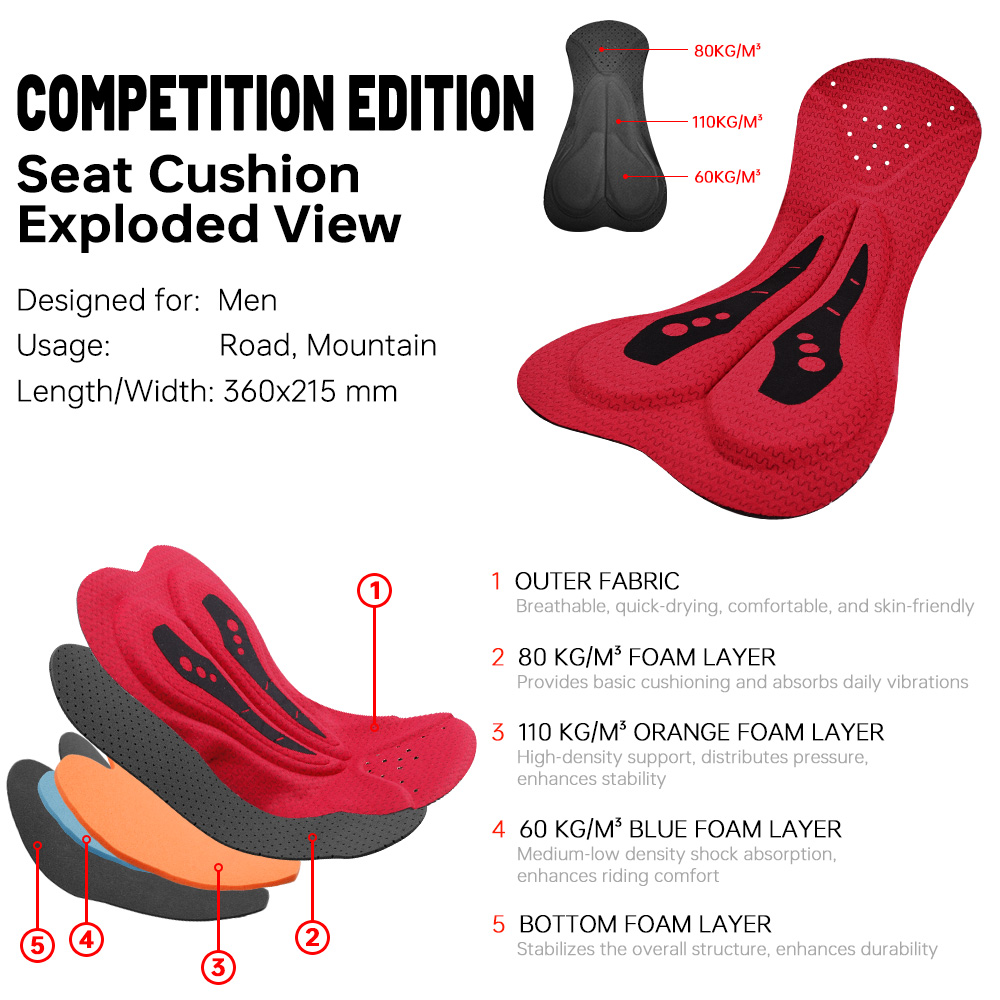 X-TIGER Men's Cycling Bib Shor - Xcm Mountain Biking 评论和价格